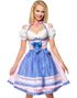 Lys Rosa Luksus Dirndl-Oktoberfestkjole i Luksuskvalitet med Rutete Forkle