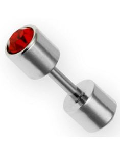 Two Red Stones - Fake Piercing