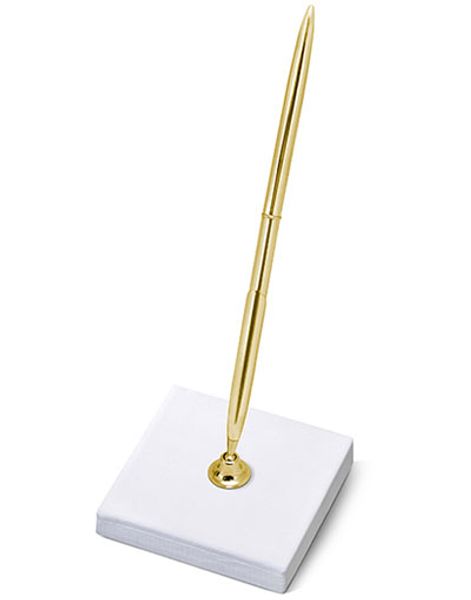 Stativ med Gullfarget Penn 16 cm