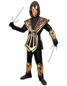 Gylden Drage Ninja Barnekostyme