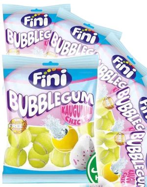 12 stk Fini Tennis Balls - Tennisball Tyggegummi med Pulverfyll - Hel Eske 900 gram