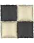 4 stk Tosidig Beige/Svart Firkantet Folie Ballong for Backdrop/Bakgrunn