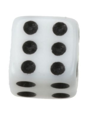 Terning Hvit - 5 mm Akrylkule til 1,6 mm stang