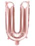 Rose Gullfarget Bokstavballonger A-Z - 35 cm 