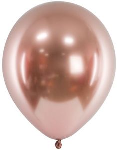 10 stk 30 cm - Glossy Gullfargede Mirror Ballonger
