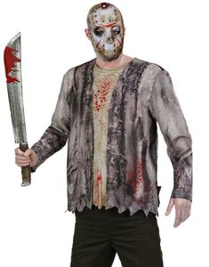 Jason Voorhees Kostyme til Mann - Friday The 13th Lisensiert