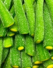 5,4 kg Dulce Plus Giant Sour Apple Cables / LANGE Sure Eplestenger - 60 stk på 90 gram hver