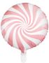 Lys Rosa Candy Mønstret Folieballong 45 cm