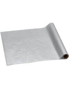 Sølv Dekorert Bordløper i Polyester 36 cm x 3 meter