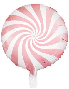 Lys Rosa Candy Mønstret Folieballong 45 cm