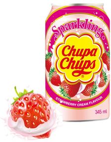 Chupa Chups Sparkling Strawberry Cream 345 ml (USA Import)