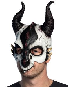 Demonsk Drageskalle - Maske i Latex