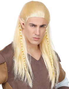 Blond Alv Parykk med Fletter