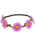 Hodebånd med Blomster - Lilla