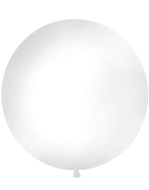 HVIT Pastellfarget Rund JUMBO Ballong 1 meter