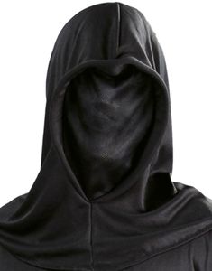 Svart Maske med Hette