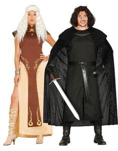 Parkostyme - Game of Thrones Inspirert Daenerys Targaryen & Jon Snow Kostymer
