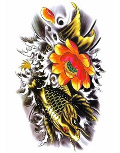 Golden Koifish (Fake Tattoo)