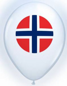 4 stk 23 cm Norge Latexballonger med LED-Lys