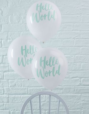10 stk Ballonger 30 cm - Hello World