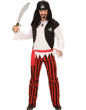 Piratkostyme til Mann 4 Deler