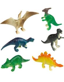 8 stk Mini Happy Dinosaur Figurer