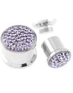 Piercing Plugg Dekorert med Lilla Stener