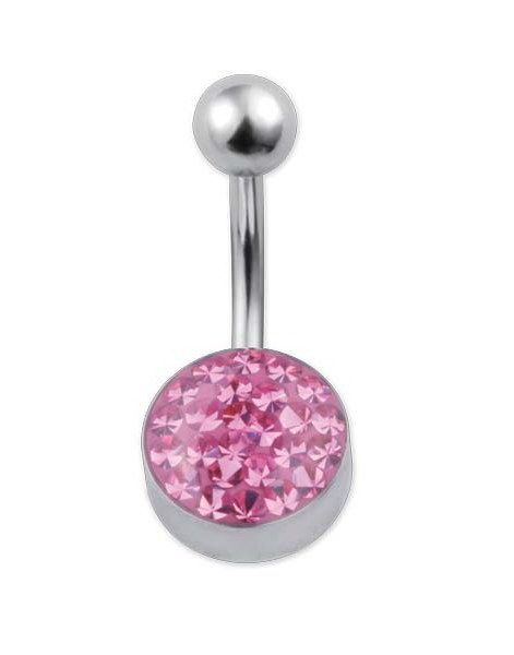 Glitzy Navlepiercing - Rosa