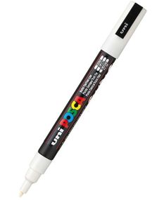 Posca Tusj PC-3M Hvit 0,9-1,3mm