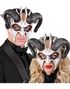 Commedia Dell'arte - Hvit Demon Maske med Horn