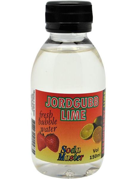 Soda Master Jordbær og Lime - Høykonsentrert Smakstilsetning for Vann med Kullsyre 150 cl