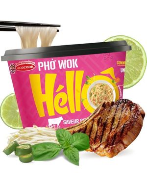 Pho Wok Bowl Beef Flavour - Pho med Biffsmak - HELLO 76 gram (Vietnam)