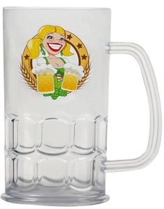 Gjennomsiktig Oktoberfest Ølglass i Plast 14 cm