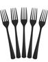 50 stk Svarte Heavy Duty Gjenbrukbare Plastgafler