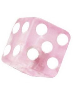 Terning Rosa - 5 mm Akrylkule til 1,6 mm stang