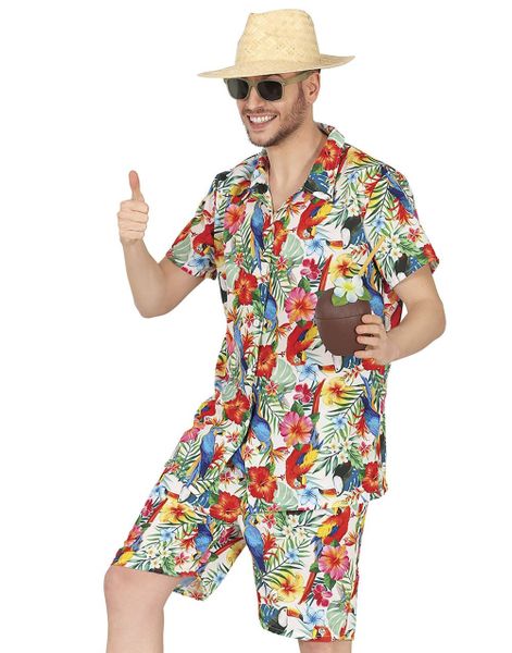 Fargerik Hawaii Skjorte og Shorts