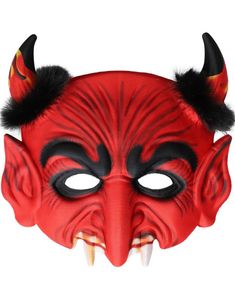 Rød Djevel Halvmaske