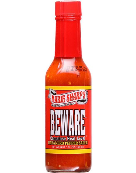 Marie Sharp's BEWARE Hot Sauce - Kjempesterk Habanero Chilisaus 148 ml (Belize)