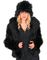 Svart Plysjjakke til Dame