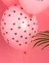 6 stk 30 cm Pastell Rosa Ballonger med Hjerter