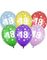 Flerfargede Tallballonger 1-80 - 30 cm
