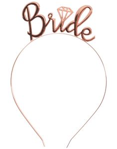 Metallisk Rosegullfarget "Bride" Hårbøyle 