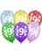 Flerfargede Tallballonger 1-80 - 30 cm