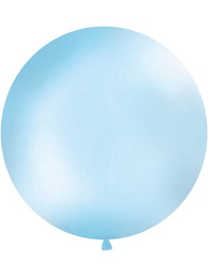 LYS BLÅ Pastellfarget Rund JUMBO Ballong 1 meter