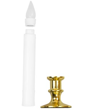 6 stk LED Stearinslys - Flimrende Flamme med Timer