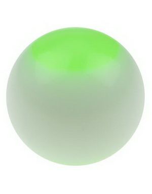 White and Green - 6 mm Akrylkule til 1,6 mm stang