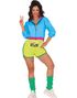 80's Party Girl Kostyme til Dame - L
