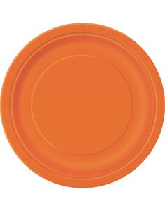 16 stk Orange Papptallerkener 22 cm