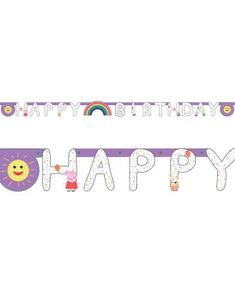 Happy Birthday Banner 2,2  meter - Peppa Pig