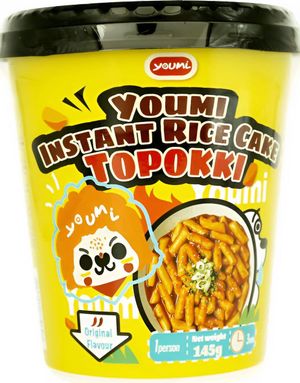 Youmi Instant Rice Cake Topokki Original 145 gram (Korea Import)